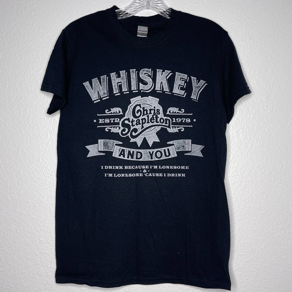 Chris Stapleton Whiskey and You Cotton Band Tee Shirt Size Small